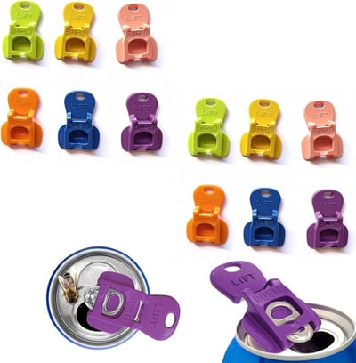 12x Blikjes sluiter - Can Opener - Blikjes Sluiter In 1 - Tegen Insecten En Lekken - 6 Kleuren - herbruikbare - eco - oor cola-, bier-, frisdrank- en aluminiumblikjes