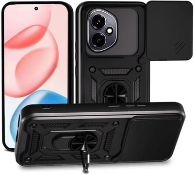 Hoesje geschikt voor HONOR 400 - Techsuit Camshield Back Cover - Zwart