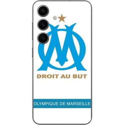 Coque - Olympique de Marseille - Samsung Galaxy S24 FE - Logo OM - Souple - Blanc