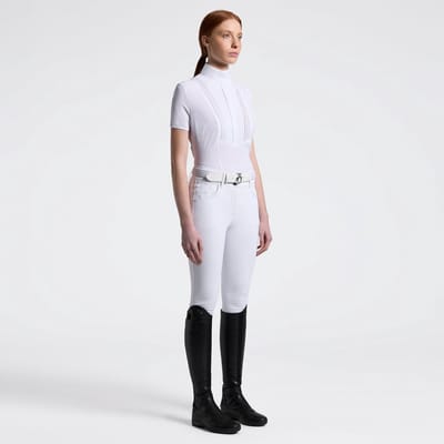 Cavalleria Toscana American Wedstrijdshirtje Dames XS Wit