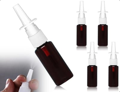 Lege Nasal Spray Fles - Herbruikbare en Navulbare Atomizer voor Parfum, Essentiële Olie en Zoutoplossing (Bruin)