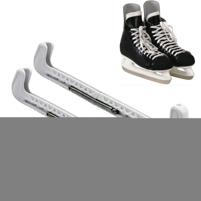 Schaatsbeschermers - Kunstschaatshoezen - Slijtage Voorkomen - Verstelbare Veer - 31 cm - Wit