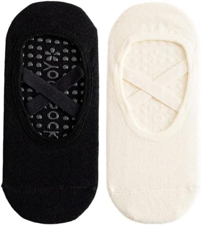 Yogasokken voor dames met antislip zool, kruisriem, geschikt voor yoga, dans en fitness