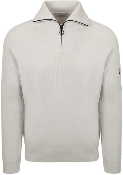 Suitable Half Zip Trui Tias Cooldry Knit Greige - Maat M - Heren - Schipperstrui - Schipperstrui met rits - Volwassen mannen