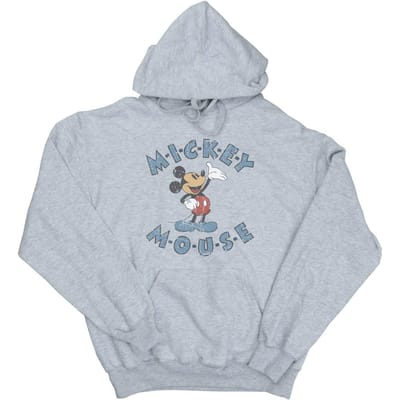 Disney Heren Mickey Mouse Dash Hoodie (Sportgrijs)