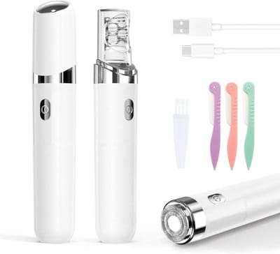 SNJY® Epilator - Gezichtsepilator Vrouw - Epilator Gezicht - 2-in-1 Scheerapparaat en Haarverwijderaar - Wit