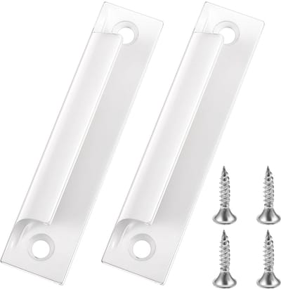 Allecto - Balkon Deurgreep - Aluminium Handgreep - Modern Design - Wit - Voor Deuren en Ramen - 2 Stuks - Geschikt voor Binnen en Buiten