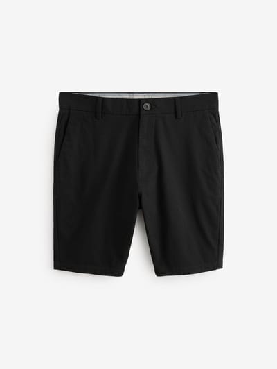 Next - Heren - Strakke Pasvorm - Chinoshort met stretch - Zwart