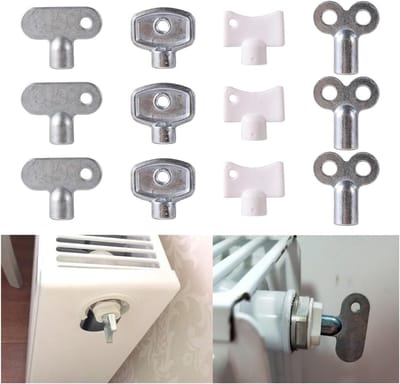 Radiator Sleutel - Ontluchter Kraan - Verwarming Ontluchten - Duurzaam Metaal - Universele Maat - Zilverkleurig
