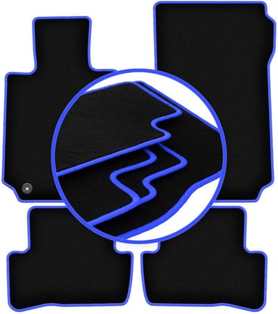 CARLUX-BLUE automatten voor: Mercedes C W204 sedan, stationwagen, coupé (2007-2014)