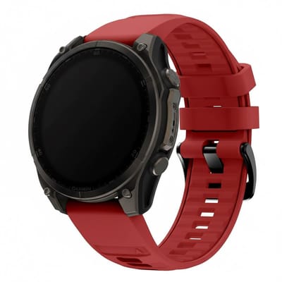 Siliconen bandje - geschikt voor Garmin Fenix 5S (Plus) / 6S / 7S / 8 (43 mm) / Approach S12 / S42 / S70 42 mm / Epix Pro (Gen 2) 42 mm / D2 Delta S / Mk3(i) 42 mm - gesp - rood
