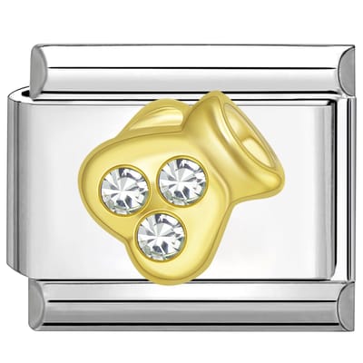 Quiges - Schakel - Bedel - 9mm - charms - Kleurrijk - Zirkonia - horoscoop - Wassermann - Geschikt voor - armband - Schakelarmband - italy bedels armband