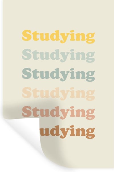 Muurstickers - Sticker Folie - Quotes - Studeren - Student - 20x30 cm - Plakfolie - Muurstickers Kinderkamer - Zelfklevend Behang - Zelfklevend behangpapier - Stickerfolie