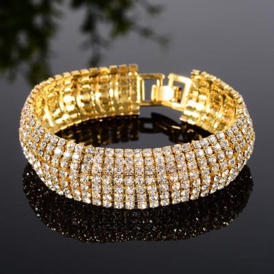 Luxe Merk Bruiloft Armband Bestverkopende Producten Meerlaagse Handarmbanden Vrouwen Zilverkleur Kristal Bedel Bangle Braslet