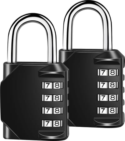 VAIVE 2 Hangslot met Cijfercode - Cijferslot - Slot - Hangslotje - Voor binnen en buiten