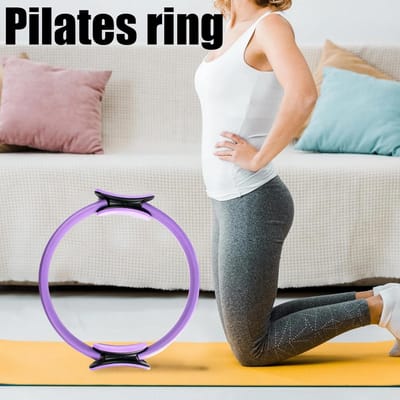 Pilates Set - Fitness Accessoires - Spierversterking Thuis - Complete Set - 5 Delig - Paars