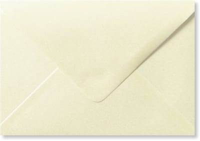Cards & Crafts 50 Luxe metallic enveloppen - C6 - Pearl ivory - 110grams - 162x114mm