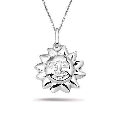 Montebello Ketting Sun - 925 Zilver - Zon - 15x20mm - 42cm