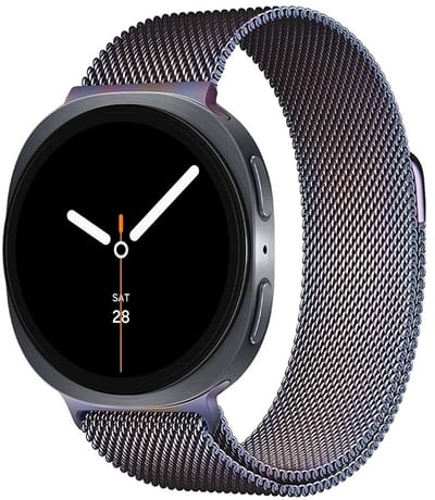 Stravo Milanese magnetisch bandje – Geschikt voor Samsung Galaxy Watch 9 (40/44mm) / Watch 8 (40/44mm) / 8 Classic (46mm) – Luxe Milanees Horlogebandje – Regenboog
