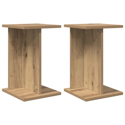 vidaXL - Plantenstand - 2 - st - Artisanaal - eiken - 25 - x - 25,5 - x - 40,5 - cm