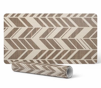 Duurzame gamingmat met geometrisch retropatroon, 90x45 cm