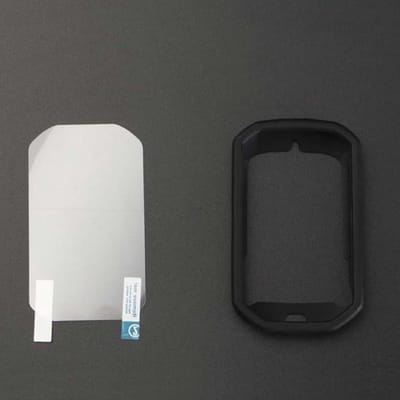 Beschermhoes en Filmset - GPS Accessoires - Fiets Navigatie Beschermen - Maatwerk Pasvorm - Complete Kit - Zwart