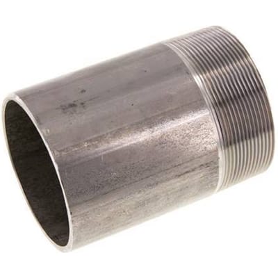 R 3'' Buitendraad x 88.9mm RVS Pijpnippel met Las uiteinde 20 Bar DIN 2982 - 120mm - FL2S-MS-ST-300R-88P9-120L