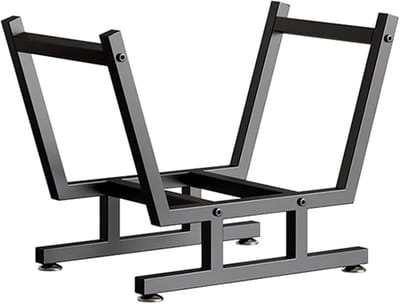Houtopslag Rek - Brandhout Houder - Open Haard - Roestbestendig Staal - 55x30x41cm - Zwart