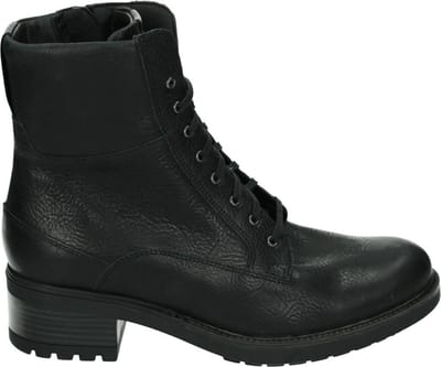 Durea - 9725 H - Hoge sneakersVeterlaarzenDames veterschoenenDames sneakersHalf-hoge schoenen - Kleur: Zwart - Maat: 41