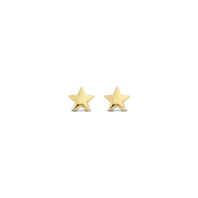New Bling Goud 9NBG-0101 Oorknop Ster - Glad - 4mm - Goud