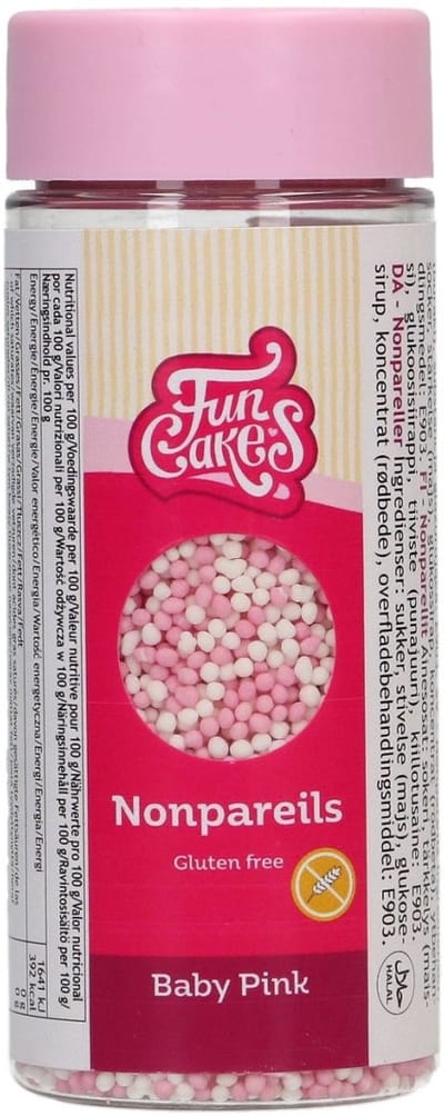 FunCakes Glutenvrij Musketzaad - Baby Roze Mix - 80g - Sprinkles - Eetbare Taartdecoratie