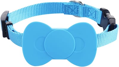 GPS KattenTracker - Zonder Maandelijkse Kosten - Werkt Met iOS/Android - IP67 Waterdicht - CR2032 Batterij (1+ Jaar) - Verstelbare Nylon Halsband - Blauw