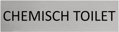 CombiCraft aluminium deurbordje Chemisch toilet - 165 x 45 mm met tape