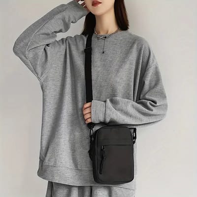 Bovista Schoudertas - Dames - Heren - Crossbodytassen - Slingbag - Bag - Nektas - Nektasje - Messenger - Crossbody - Zwart