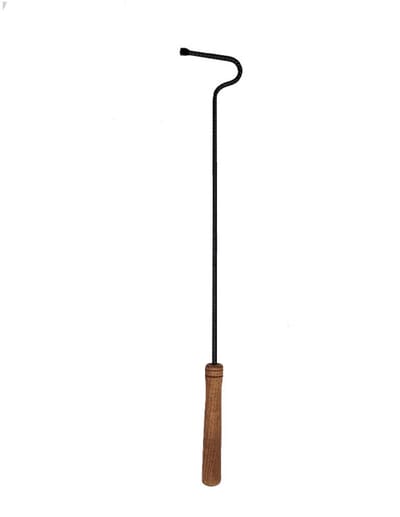 Vuurpook houtkachel - 55 cm - kachel accessoire - pook - zwart - vuurpook staal - vuurpook met houten handvat