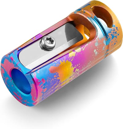 Titanium Alliage Potloodslijper met Duitse Stalen Mes, Ideaal voor School, Kunst en Buitenactiviteiten