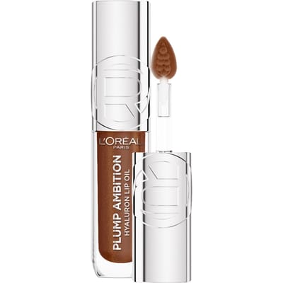 L'Oréal Paris Plump Ambition 510 La Nuit Sparkle Lipgloss - Lipolie met Hyaluronzuur - Voor vollere en glanzende lippen - Bruinrood - 5,4 gr