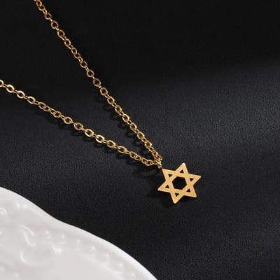 Ketting met hanger Davidster goudkleur