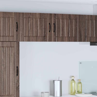 vidaXL - Wandkast - LUCCA - Bruin - eiken - 50 - x - 31 - x - 40 - cm - Bewerkt - hout