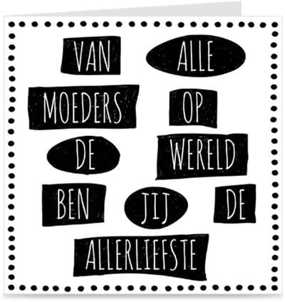ALLERLIEFSTE MOEDER | kaart / wenskaart met envelop | moederdagkaart | moederdag | mama / mam / ma