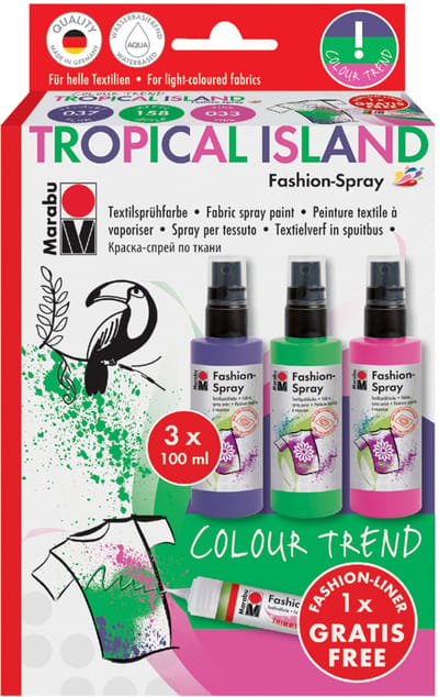Marabu fashion spray 100 ml set - TROPICAL ISLAND