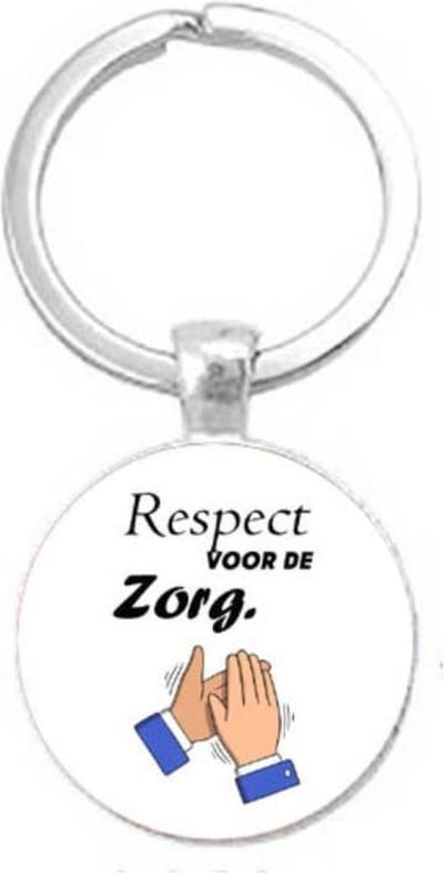 Akyol - respect voor de zorg Sleutelhanger - Zorg - alle zorgmedewerkers - zorg - zorgen - respect voor de zorg - 2,5 x 2,5 CM