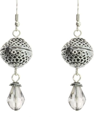 Behave - Oorhangers dames - Zilverkleur grijs - Orientaalse stijl 6 cm