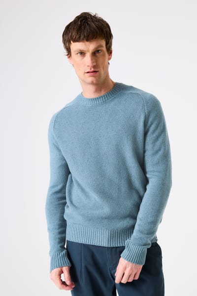 GARCIA Heren Effen Trui Blauw Lange mouw