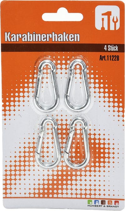 Humbert Karabijnhaken - 4x stuks - aluminium - snaphooks - carabiners