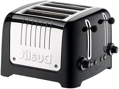 Broodrooster - 4-Slots Rooster - Snel Ontbijten - Met Twee Tangen - 1800 Watt - Rood