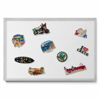Tulup Magneetbord met Zilveren Frame - Wit Magneetbord Met Effen Achtergrond - 60 cm x 40 cm - Kleur wit - Memobord Magnetisch - Magnetisch Bord Rechthoekig - Magnetisch Bord voor aan de Wand