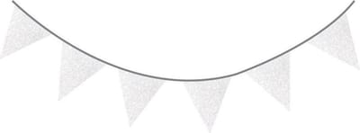 Haza Original Vlaggenlijn Glitter Zilver 6 Meter