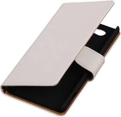 Bookstyle Wallet Case Hoesje Geschikt voor Sony Xperia Z4 Compact Wit