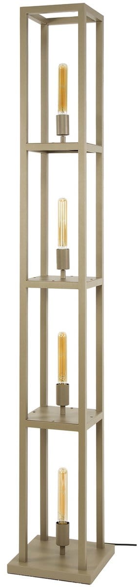 Giga Meubel Vloerlamp Quadra - Beige - 4-Lichts - 25x25x163cm